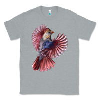 Heather Grey Flying Northern Cardinal Bird Classic Tee - LillyAllenDesigns