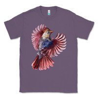 Lavender Flying Northern Cardinal Bird Classic Tee - LillyAllenDesigns