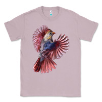 Lilac Flying Northern Cardinal Bird Classic Tee - LillyAllenDesigns