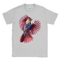 Moon Dust Flying Northern Cardinal Bird Classic Tee - LillyAllenDesigns