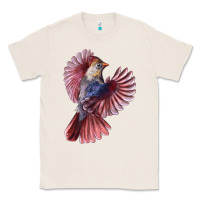 Natural Flying Northern Cardinal Bird Classic Tee - LillyAllenDesigns