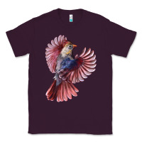 Plum Flying Northern Cardinal Bird Classic Tee - LillyAllenDesigns