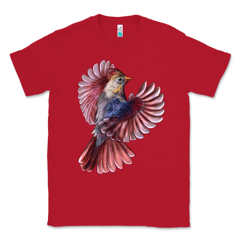 Flying Northern Cardinal Bird Classic Tee by LillyAllenDesigns | Teevron