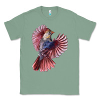Sage Flying Northern Cardinal Bird Classic Tee - LillyAllenDesigns