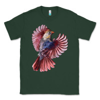 Sports Green Flying Northern Cardinal Bird Classic Tee - LillyAllenDesigns