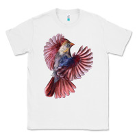 White Flying Northern Cardinal Bird Classic Tee - LillyAllenDesigns
