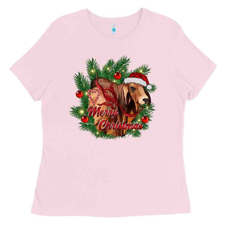 Merry Christmas Brahman Bull Ladies Tee by RanaPortraitStore | Teevron