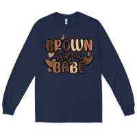 Navy brown sugar babe Long Sleeve Tee - MaliasSmallBusiness