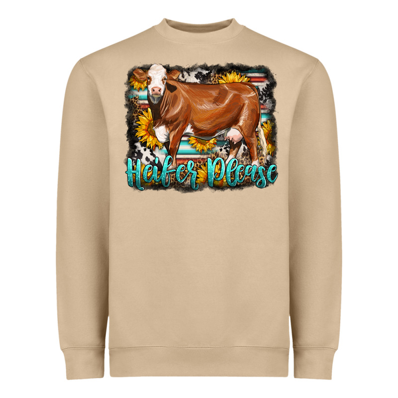 Western Heifer Please Simmental Cow Heavyweight Sweatshirt by LillyAllenDesigns | Teevron