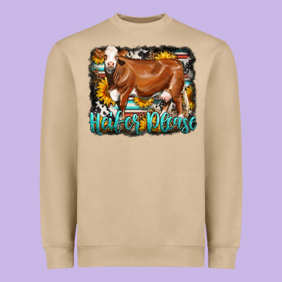 Western Heifer Please Simmental Cow Heavyweight Sweatshirt Designed By Lillyallendesigns