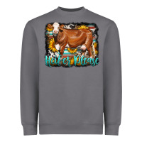Storm Western Heifer Please Simmental Cow Heavyweight Sweatshirt - LillyAllenDesigns