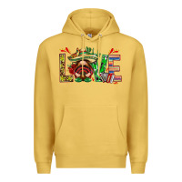 Antique Gold Mexico love with gnome Premium Hoodie - NancyCooperArtShop