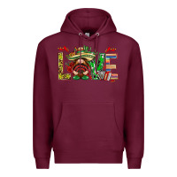 Burgundy Mexico love with gnome Premium Hoodie - NancyCooperArtShop