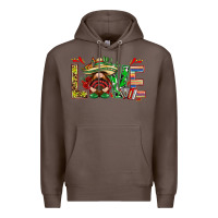 Coffee Mexico love with gnome Premium Hoodie - NancyCooperArtShop