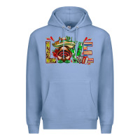 Colony Blue Mexico love with gnome Premium Hoodie - NancyCooperArtShop
