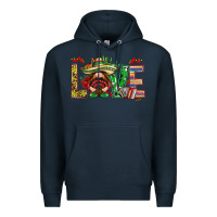 Navy Mexico love with gnome Premium Hoodie - NancyCooperArtShop