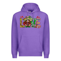 Purple Mexico love with gnome Premium Hoodie - NancyCooperArtShop