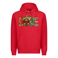Red Mexico love with gnome Premium Hoodie - NancyCooperArtShop