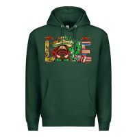 Sports Green Mexico love with gnome Premium Hoodie - NancyCooperArtShop