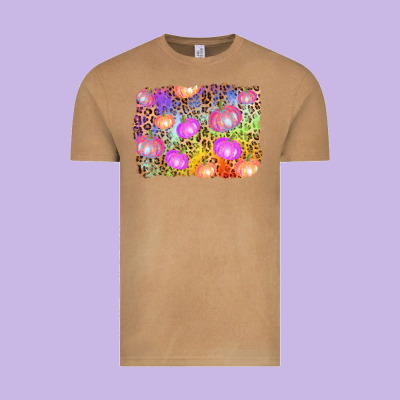 Colourful Pumpkin Background Vintage Tee Designed By Adodesignshop
