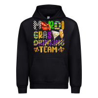 Black mardi gras drinking team with glasses olivia Urban Hoodie - OliviaCreatesArt