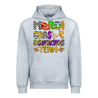 Heather Grey mardi gras drinking team with glasses olivia Urban Hoodie - OliviaCreatesArt
