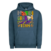 Pigment Midnight Navy mardi gras drinking team with glasses olivia Urban Hoodie - OliviaCreatesArt