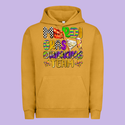 Mardi Gras Drinking Team With Glasses Olivia Urban Hoodie Designed By Oliviacreatesart