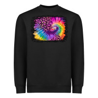 Black tie dye leopard glitter background Heavyweight Sweatshirt - Jasminsmagicworld