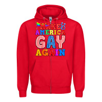 Red Make America Gay Again Zipper Hoodie - BundleAndBundleShop