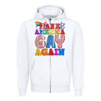 White Make America Gay Again Zipper Hoodie - BundleAndBundleShop