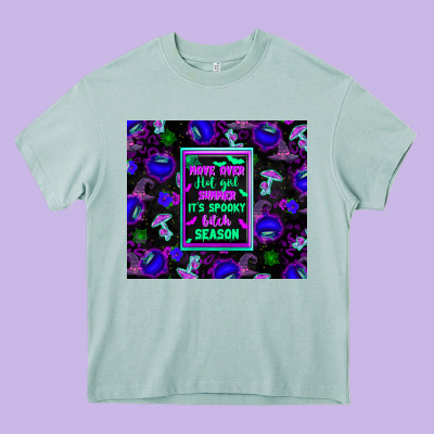 Move Over Hot Girl Summer It's Spooky Bitch Season Heavy Core Tee Designed By Texasbilliewilder