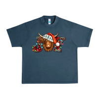 Midnight Navy joy christmas shaggy cow Urban Heavy Tee - Jasminsmagicworld