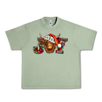 Oil Green joy christmas shaggy cow Urban Heavy Tee - Jasminsmagicworld