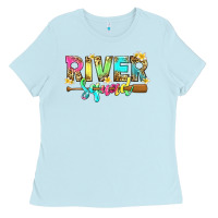 Baby Blue river squad with leopard Ladies Tee - texasbilliewilder