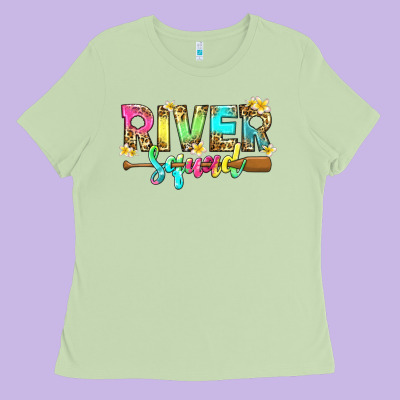 River Squad With Leopard Ladies Tee Designed By Texasbilliewilder