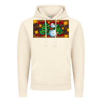 Vintage Artic christmas tree with snowman Vintage Hoodie - AdoDesignShop