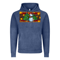 Vintage Denim christmas tree with snowman Vintage Hoodie - AdoDesignShop