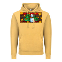 Vintage Mustard christmas tree with snowman Vintage Hoodie - AdoDesignShop
