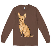 Chestnut chihuahua Long Sleeve Tee - MaliasSmallBusiness