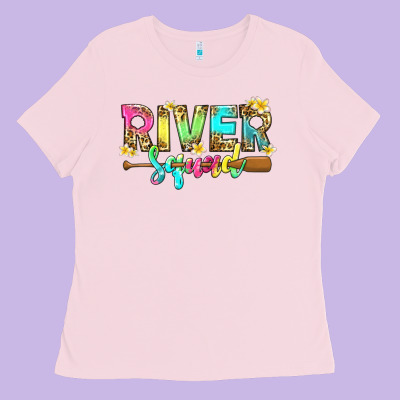 River Squad With Leopard Ladies Tee Designed By Texasbilliewilder