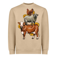 Farm Animals Stack Heavyweight Sweatshirt | Teevron