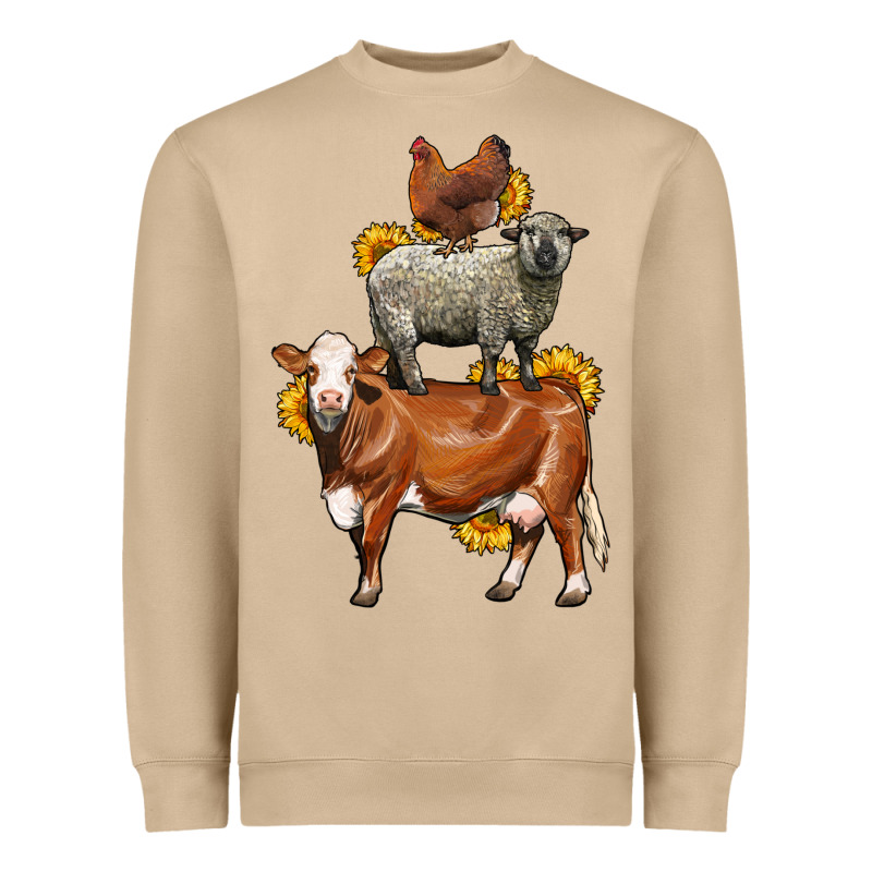 Farm Animals Stack Heavyweight Sweatshirt by LillyAllenDesigns | Teevron