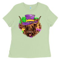 Matcha highland cow mardi gras Ladies Tee - JahusDesignShop