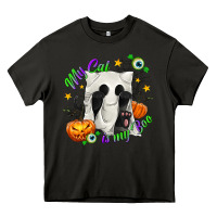 Asphalt My Cat Is My Boo Heavy Core Tee - texasbilliewilder