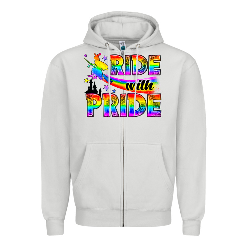Western Lgbtq+ Ride With Pride Zipper Hoodie by BundleAndBundleShop | Teevron