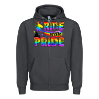 Smoke Western LGBTQ+ Ride With Pride Zipper Hoodie - BundleAndBundleShop