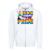 White Western LGBTQ+ Ride With Pride Zipper Hoodie - BundleAndBundleShop