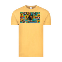 Vintage Mustard western coop animals rooster sunflowers cowhide wooden serape glitter Vintage Tee - Artiststas