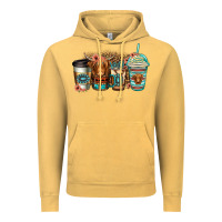 Vintage Mustard serape floral longhaired cow coffee cups Vintage Hoodie - Jasminsmagicworld